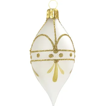 Vánoční dekorace Bella Rose Skleněná vánoční ozdoba Oliva Mat