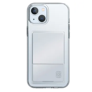 Pouzdro na mobilní telefon UNIQ Air Fender ochranný kryt se slotem na kartu pro iPhone 15 - Transparentní