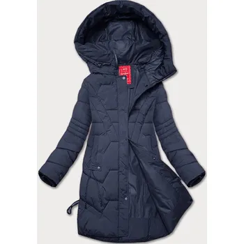 Dámská cargo bunda Šedá dámská prošívaná bunda s kapucí pro přechodné období LHD, odstíny modré M (38) i392_24527-47