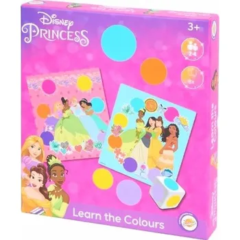 Dřevěná hračka Hra Disney Princess Princezny: Rozpoznávání barev, učení a zábava