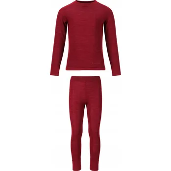 Dětské termoprádlo Dětský termoaktivní set ZigZag Pattani Merino Burgundský 164-170