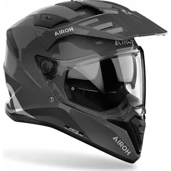 Helma na motorku PŘILBA AIROH BANDIT BARVA TMAVĚ ŠEDÁ LESKLÁ L