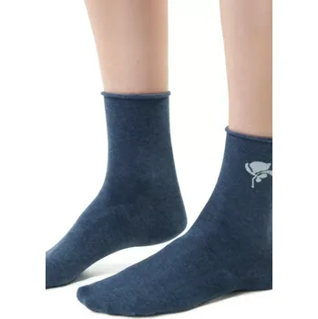 Pánské ponožky Dámské vzorované ponožky 099 DENIM MÉLANGE 38-40