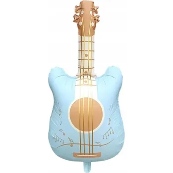 Balónek Fóliový balónek modrá Kytara 46x89,5 cm Narozeniny