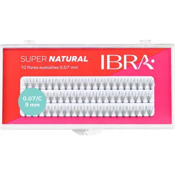Umělé řasy Ibra Super Natural Trsy umělých řas 0,07 C-9 mm 60 kusů