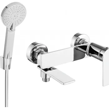 Vodovodní baterie Mexen Zero R40 vanová baterie se sprchovou soupravou, chrom - 7113R40-00 Bateriové soupravy