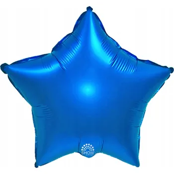 Balónek Modrý fóliový balónek ve tvaru hvězdy, matný, na helium
