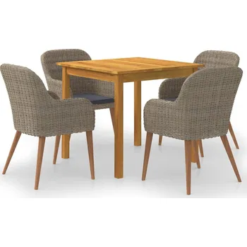 Zahradní sestava zahrada-XL 5dílný zahradní jídelní set hnědý 3067733