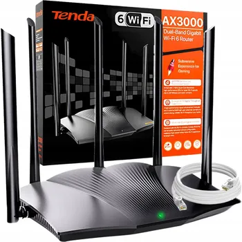 Tenda RX12 Pro WiFi 6 AX3000 gigabitový router 5 antén 6dBi