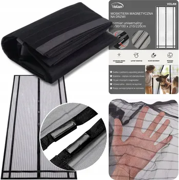 Síť proti hmyzu Síť proti hmyzu do dveří Volan černá magnetická 100 cm x 220 cm