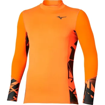 Pánské termo spodní prádlo Pánské termo triko Mizuno Virtual Body G5 High Neck(M) / Tangelo / Black Velikost: XXL