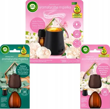 Osvěžovač vzduchu Air Wick Mgiełka Kompletní sada Bílá Pivoňka Kvetoucí Jasmín + Náhradní Náplň 2x20ml