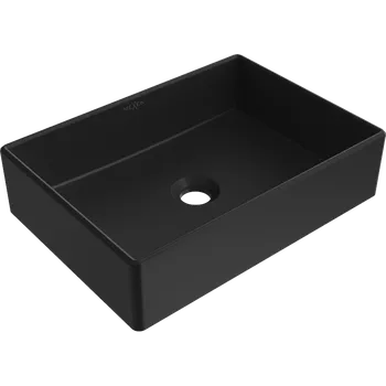 Mexen Goya umyvadlo na desku 45 x 32 cm, černá mat - 22184585 Koupelnové umyvadla