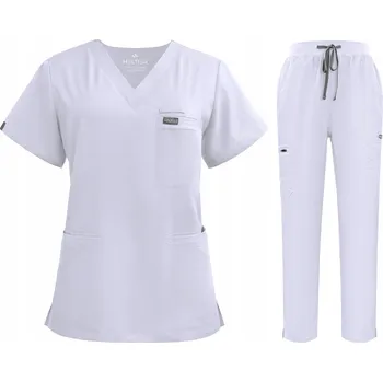 DÁMSKÁ ZDRAVOTNICKÁ SOUPRAVA SCRUB UNIFORM MODEL PRESCRIBE BARVA BÍLÁ VEL. M