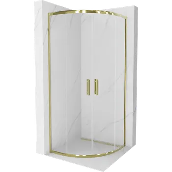 Mexen Rio čtvrtkruhový sprchový kout 70 x 70 cm, transparentní, zlatý - 863-070-070-50-00 Sprchové kouty