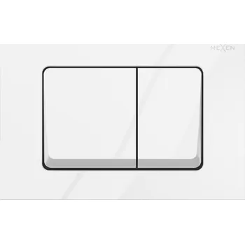 Splachovací tlačítko Mexen Fenix 10 XS tlačítko splachovací, bílý lesklý - 601000 Splachovací tlačítka