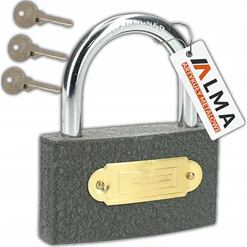 Visací zámek VISACÍ ZÁMEK S OBLOUKEM LITINOVÝ KALENÝ UZAVŘENÍ 20MM + 3 KLÍČE