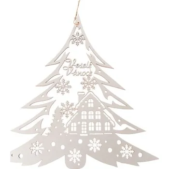 Vánoční dekorace Casa de Engel Dřevěný vánoční strom Veselé Vánoce