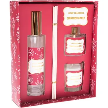 Svíčka Casa de Engel Vonný sprej + difuzér + svíčka - skořice jablko