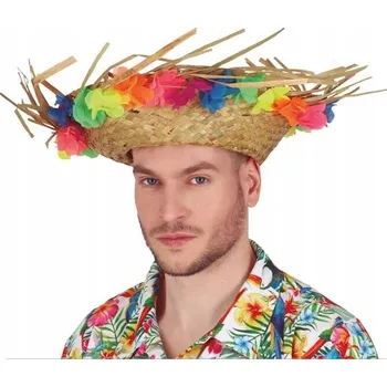 Klobouk Havajský klobouk s květinami