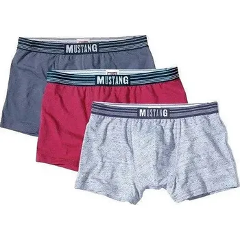 Pánské spodní prádlo Pánské boxerky Mustang 4046-1003 Retro A'3 černá-černá-černá XL