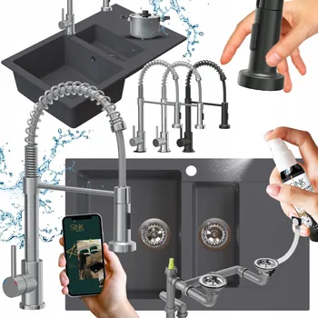 Granitový dřez Dřez jednopůlkový Sink Quality TORRES granit šedý