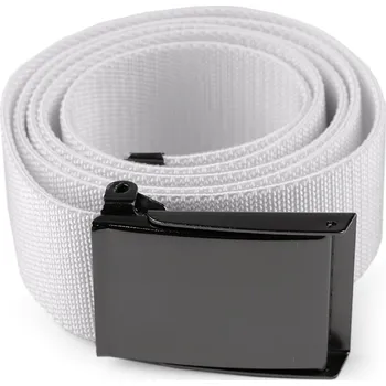 Opasek Pružný unisex opasek, textilní 870357/08, bílý, šířka 3,8cm, délka 126cm