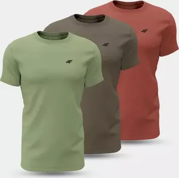 Trička 4F M 4FWSS24TTSHM1896-91S 3PAK pánské 2XL