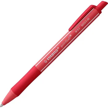 Kuličkové pero STABILO pointball colorful - červená