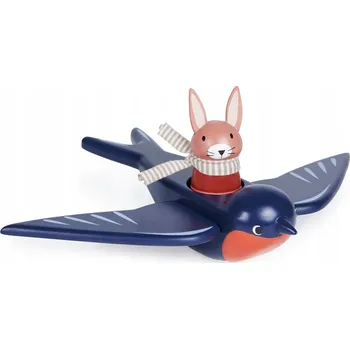 Figurka Přátelé - vlaštovka a zajíček, dřevěné figurky