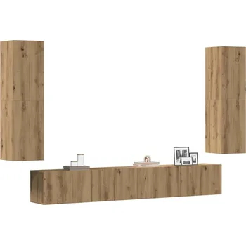 Obývací stěna vidaXL 4dílný set TV skříněk dřevotříska [3078667] Barva: dub artisan