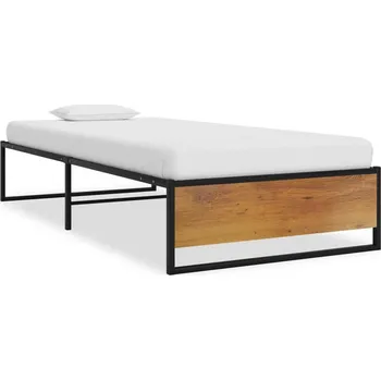 Postel vidaXL Rám postele černý kov 100 x 200 cm [324814]
