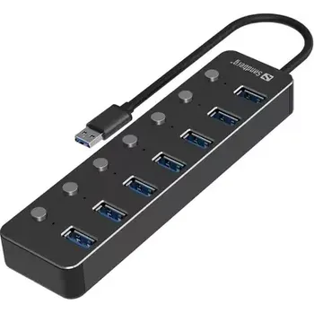 USB hub Sandberg USB-A HUB černá (134-33)