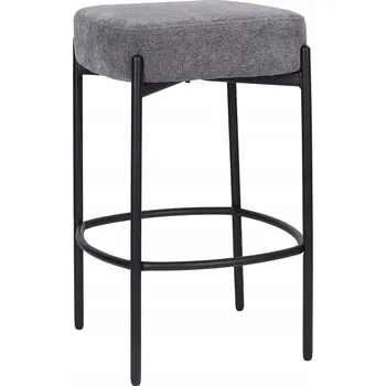 Barová židle Barová Židle Barová židle čalouněná Loft s podnožkou k ostrůvku čtverec Šedá