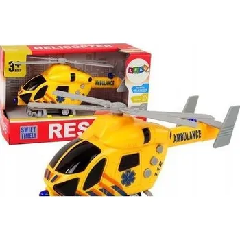 autíčko Záchranářský Vrtulník Sanitka Žlutý Zvuk Světla