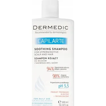 Šampon Dermedic Capilarte, šampon zklidňující pro vlasy a přecitlivělou pokožku, 300 ml