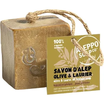 Koupelová kosmetika Mýdlo Aleppo v kostce olivovo-bobkové 3% vavřínu 170g Tadé, 100% přírodní