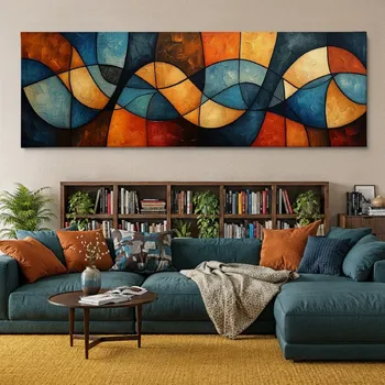 Obraz Obraz na plátně - Symbiotické rytmy FeelHappy.cz Velikost obrazu (šířka x výška): 60 x 20 cm