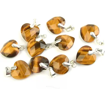 Přívěsek Přívěsek srdce tygří oko facet úchyt Ag 925/1000