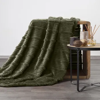 deka FLANELOVÁ DEKA NINA 150X200 CM OLIVOVÁ