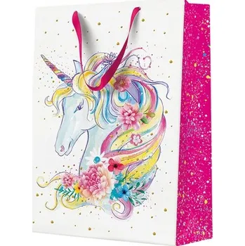 Dárková taška Dárková taška Jednorožec PAW 30x41x12 cm, vícebarevná