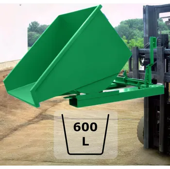 Odpadkový koš Výklopný kontejner (přepravník) 600 litrů, var. základní, zelená