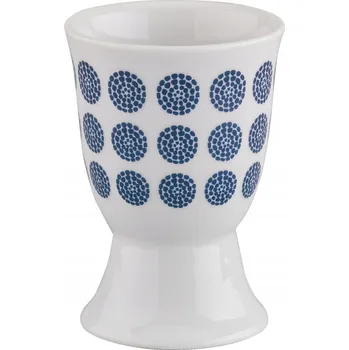 Stojánek na vajíčko Kalíšek na vejce CILIO porcelán prům. 5 x 7 cm modré puntíky