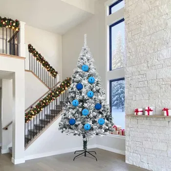 Vánoční dekorace vidaXL Sada vánočních ozdob 4 pcs Modrá Plast [42018883]