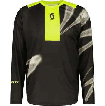 Moto bunda Motokrosové tričko Scott Jersey Evo Dirt Caviar Black-Safety Yellow S
