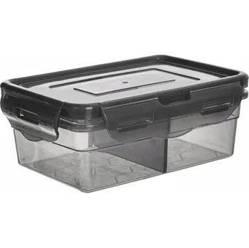 Dóza na potraviny Nádoba na potraviny s víkem a těsněním, dělená, šedá, 500 ml