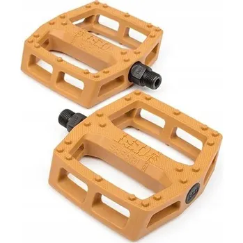 Pedál na kolo BMX Pedály BSD Safari gumové (hnědé)