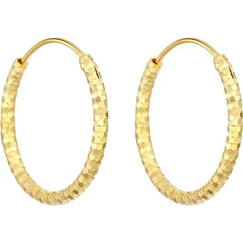 Náušnice NUBIS® Zlacené stříbrné náušnice kruhy 16 mm - NB-3118-16