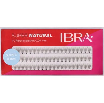Umělé řasy Ibra trsy umělých řas Super Natural 0.07 C-8mm