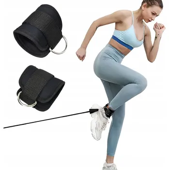 Popruhy na kotníky pro cvičení na kladce atlasu, tréninkové úchyty 25 cm, 2 ks